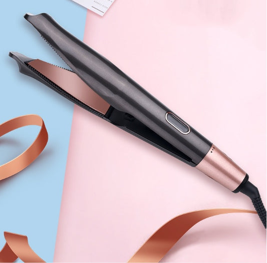 2-in-1 Hair Crimper and Straightener Comb for All Hair Types