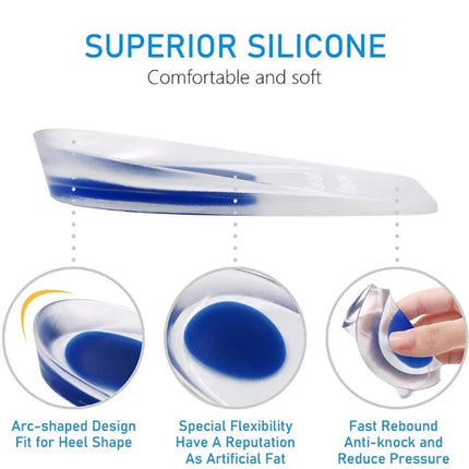 Soft Silicone Gel Insoles for Men & Women Comfort