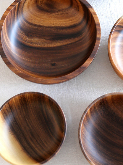 Buy Handmade Wooden Bowl Set | Japanese Style Heat-Resistant Kitchen