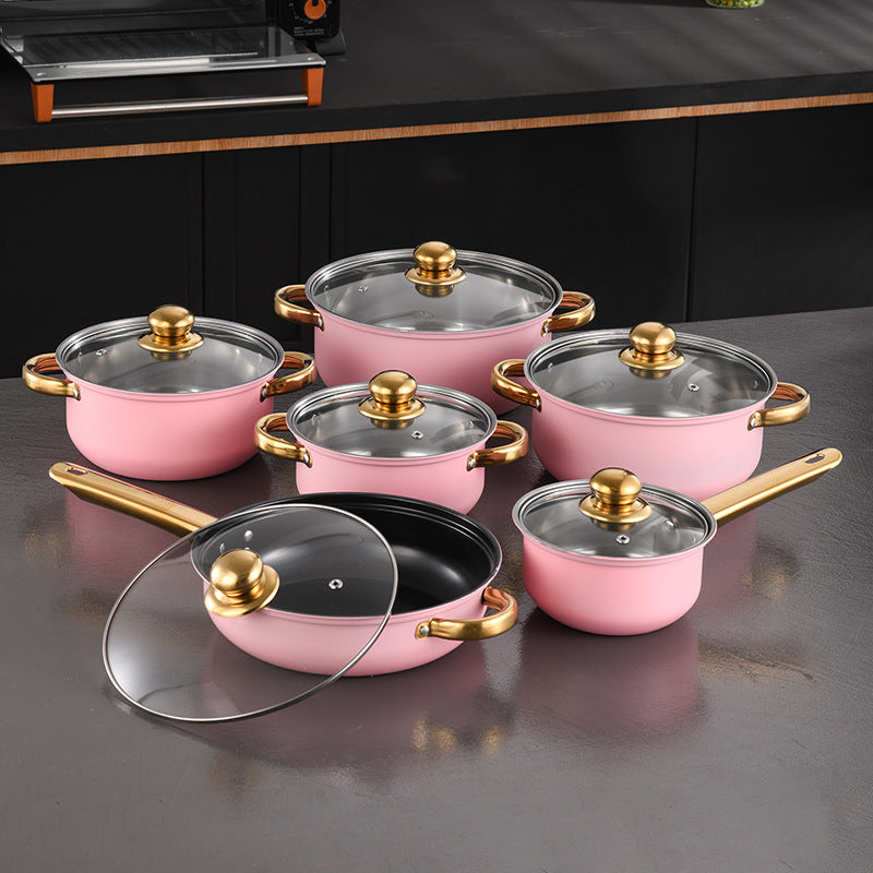 Stainless Steel Cookware Durable Kitchen Pots and Pans Set
