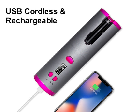 Wireless USB Curling Iron with Charging Function for Styling