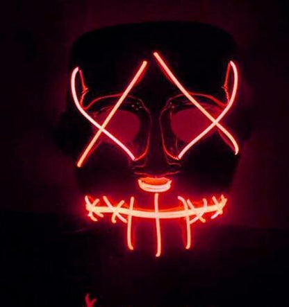 Halloween LED Glowing Full Face Mask for Party and Costume