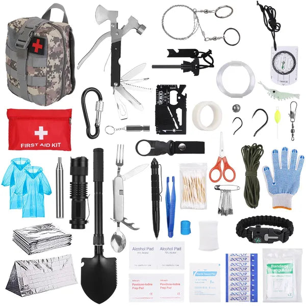 125Pcs Survival Kits Professional Emergency Survival Gear Tactical First Aid Kit Supplies For Outdoor Adventure Camping Hiking Hunting Global swanky 1