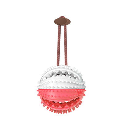 Silicone Suction Cup Tug Dog Ball Toy for Chewing & Cleaning