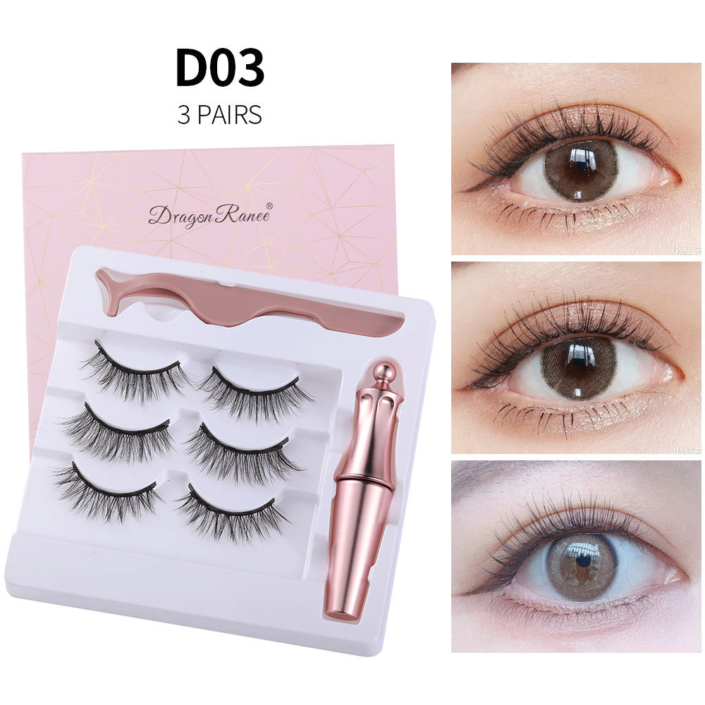 Magnetic Liquid Eyeliner with False Eyelashes and Tweezer