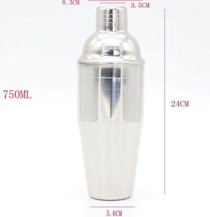 6-Piece Stainless Steel Cocktail Shaker with Ice Bucket Set