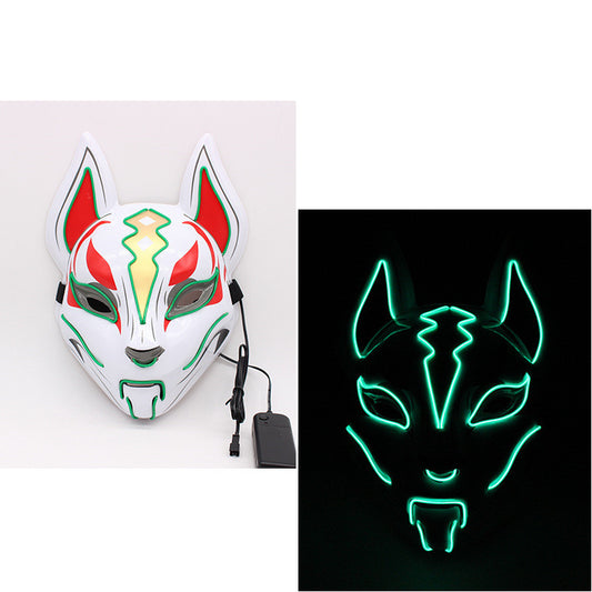 Glowing Cat Face Mask for Women Demon Slayer Cosplay & Party
