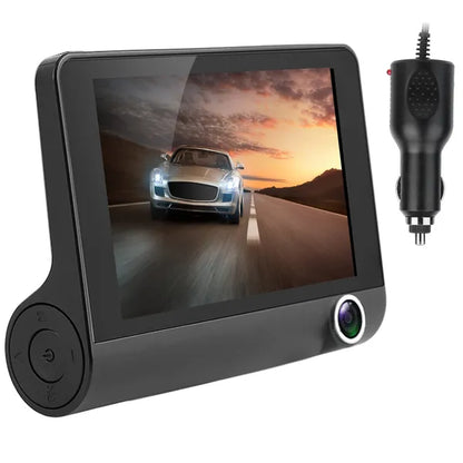 1296P Vehicle Driving Recorder with 3 Lens Dash Camera for Cars Global swanky 1
