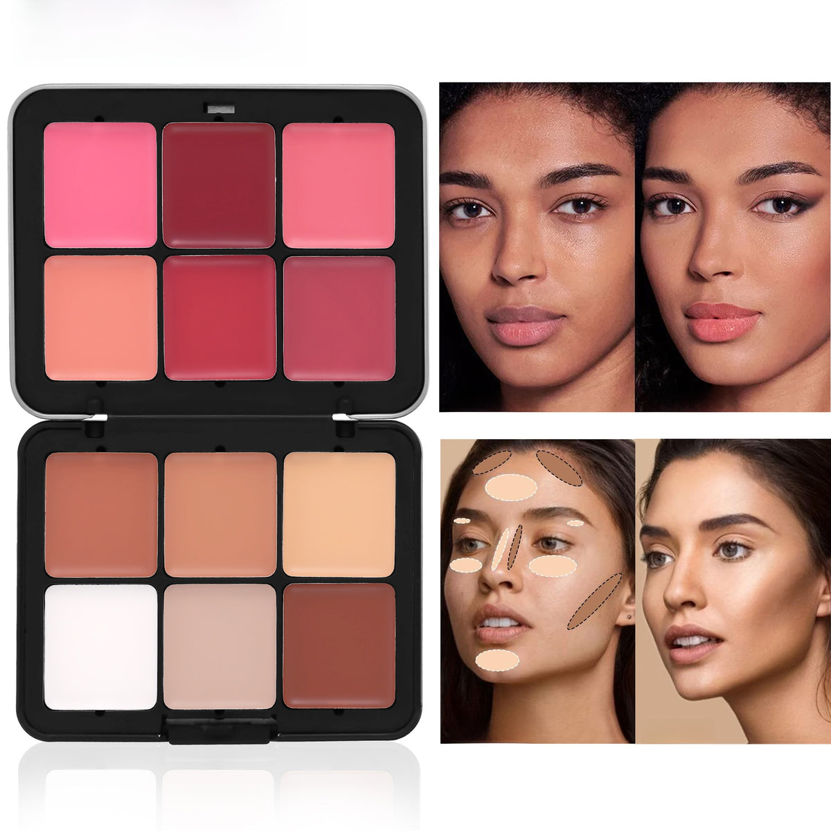 12-color iron box blush plate