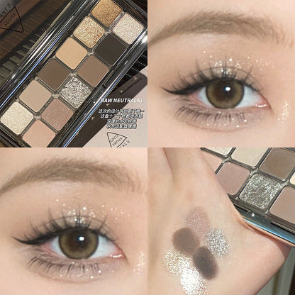 12 colors of eyeshadow cement plate
