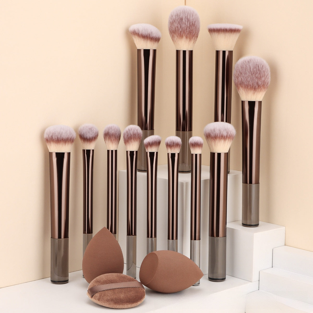 12 makeup brushes beauty eggs