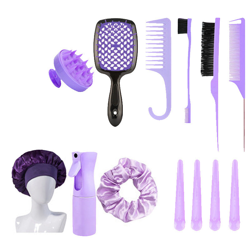 12-Piece Hairdressing Comb Set with Spray Bottle