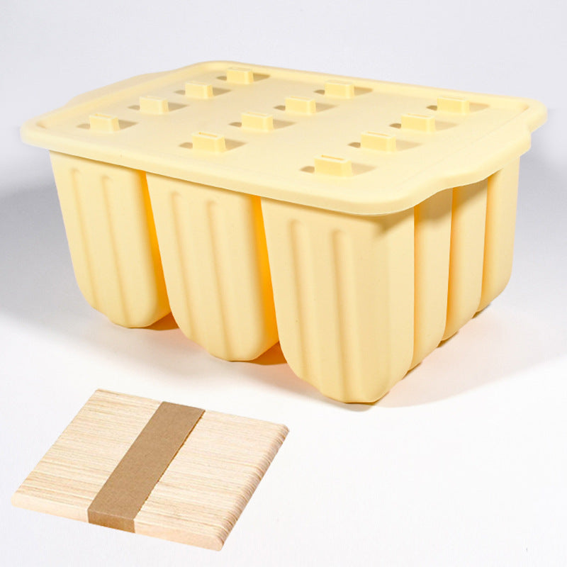 12-Piece Silicone Popsicle Mold with Lid