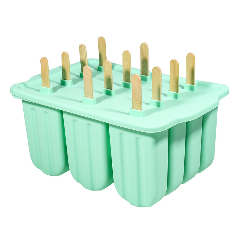 12-Piece Silicone Popsicle Mold with Lid