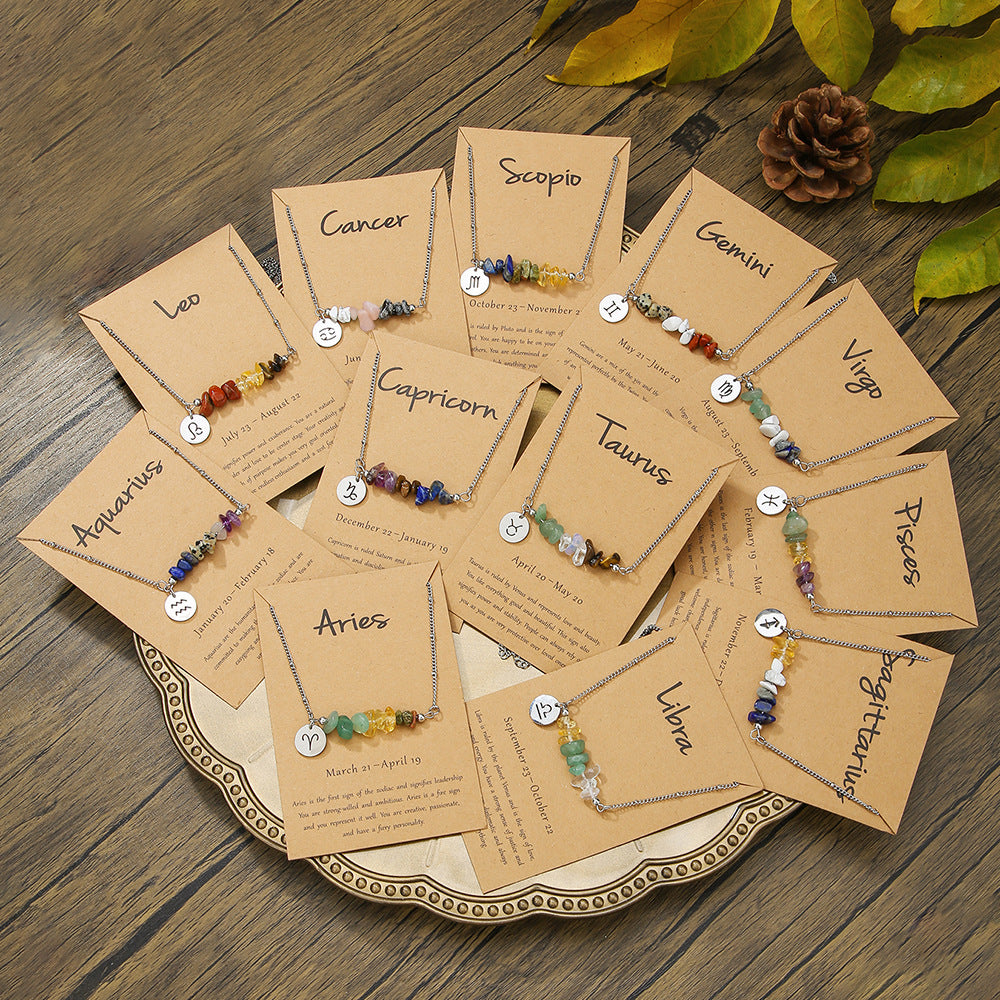12 Zodiac Pendant Necklace