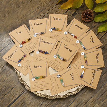 12 Zodiac Pendant Necklace