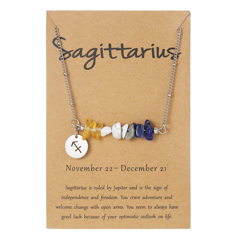 12 Zodiac Pendant Necklace