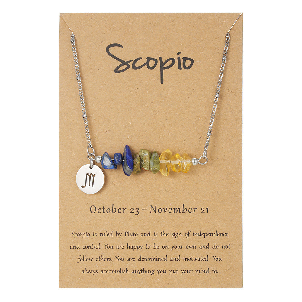12 Zodiac Pendant Necklace