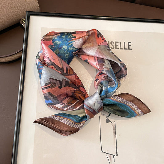 Buy Beige Silk Square Scarf for Women Versatile & Easy to Style