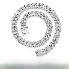 Silver 12mm Cuban chain buckle
