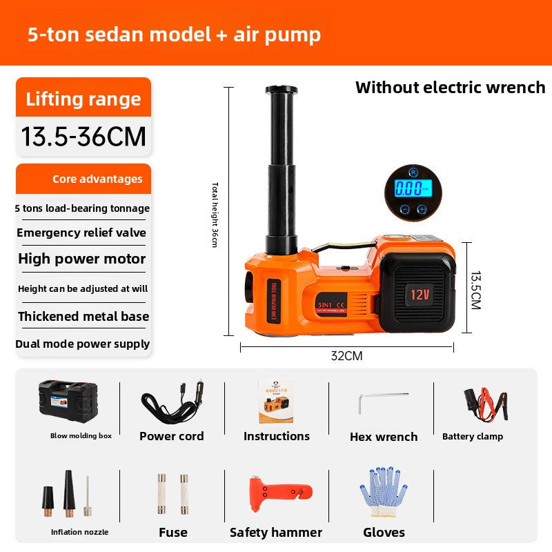 12V Electric Hydraulic Car Jack with Air Pump