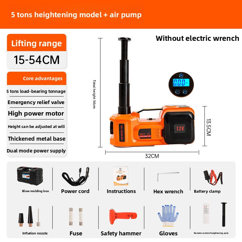 12V Electric Hydraulic Car Jack with Air Pump