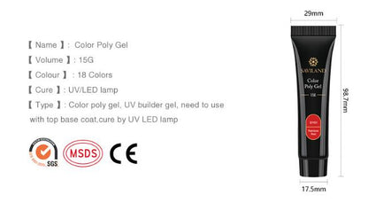 15g Colored Crystal Nail Extension Glue Durable and Strong