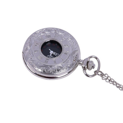 Roman Engraved Lace Pocket Watch with Elegant Vintage Finish