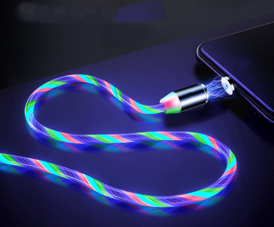 Buy Magnetic Streamer Flowing Light Data Cable for iPhone Type-C
