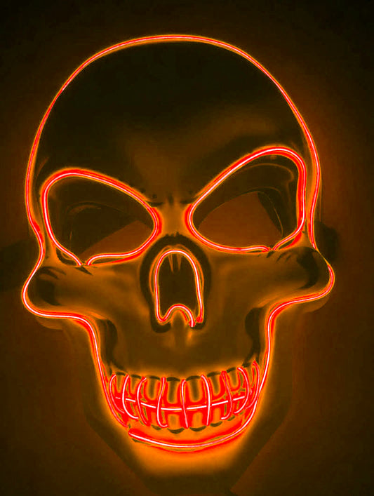 Buy Halloween Skeleton Mask LED Glow Scary Costume Party Wear