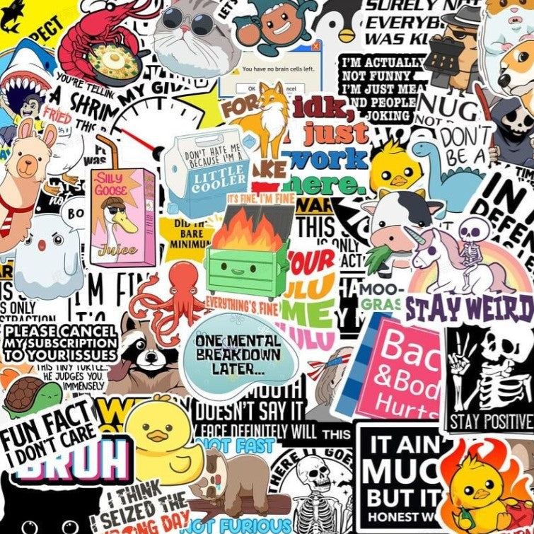 130-Piece Nordic Style Waterproof Graffiti Stickers