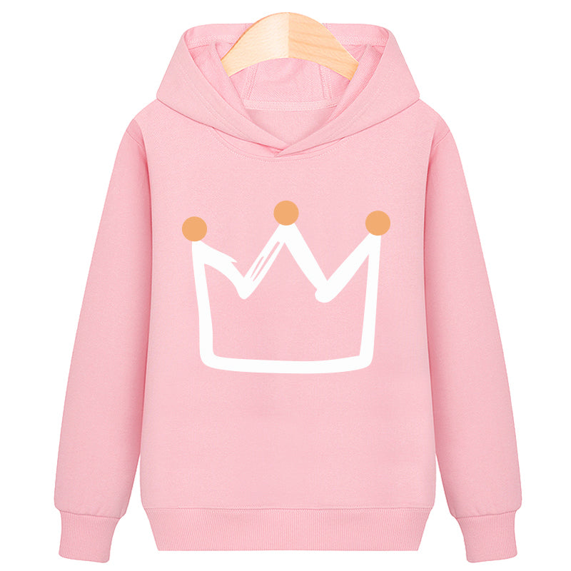 Buy Crown Hooded Plus Velvet Sweatshirt – Stylish Warm Hoodie