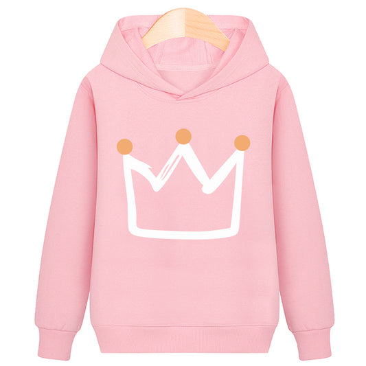 Buy Crown Hooded Plus Velvet Sweatshirt – Stylish Warm Hoodie