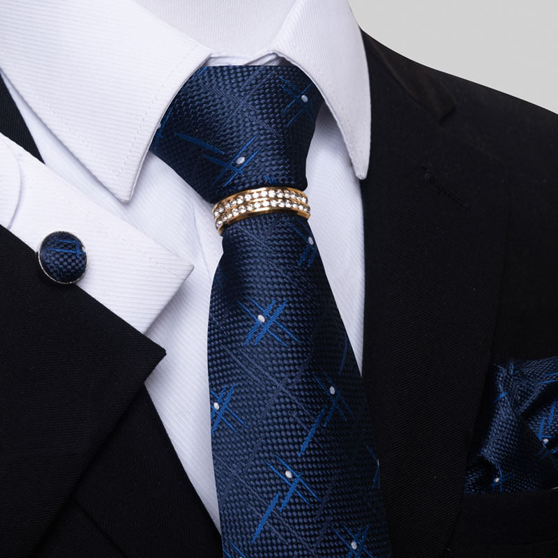Multi Colored Striped Floral Mens Tie for Formal Party Wear