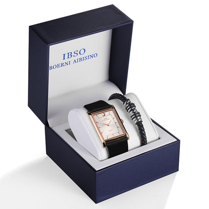 Men’s Creative Quartz Watch Set – Stylish & Modern Design