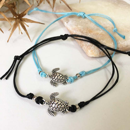 Braided Rope Turtle Pendant Anklet Fashion Jewelry for Women