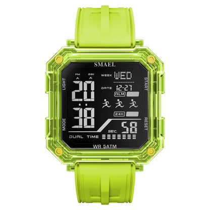 Casual Fashionable Stopwatch Alarm Sports Watch for Students