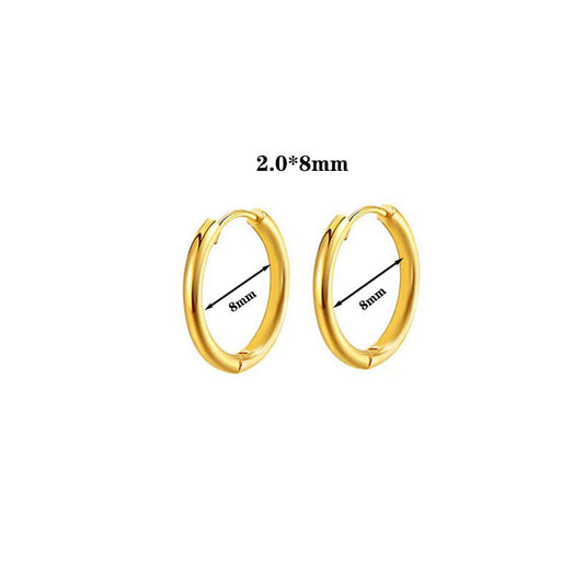 Buy Stainless Steel Coil Earrings – Simple Modern Style