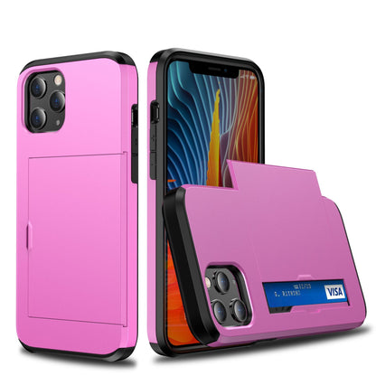 Buy iPhone 12 Card Push Anti-Drop Sliding Phone Case Compatible