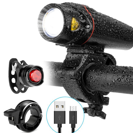 USB Rechargeable Bicycle Light – Headlight & Tail Light Set