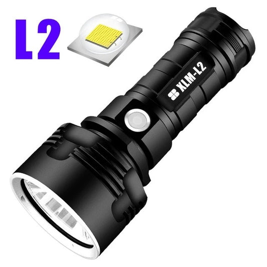 High Power LED Flashlight 20W Rechargeable 500m Range Torch