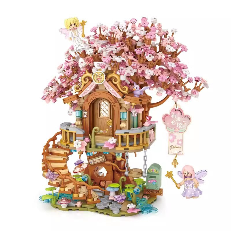1381 Romantic Pink Cherry Blossom Treehouse
