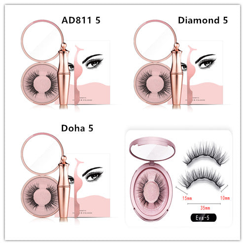 Magnetic Liquid Eyeliner with False Eyelashes and Tweezer