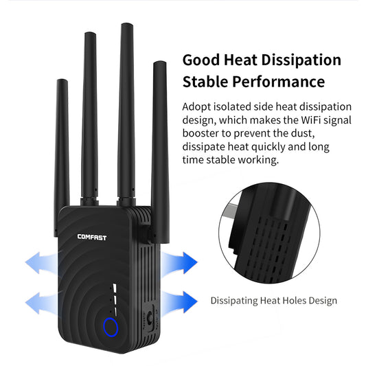 Dual-Band 1200Mbps Wireless Relay Router High Speed WiFi