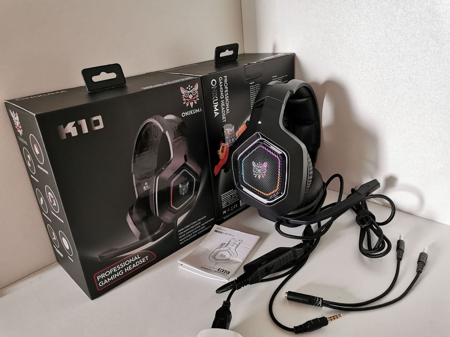 ONIKUMA K10 RGB Gaming Headset With Mic for PC Console Gear