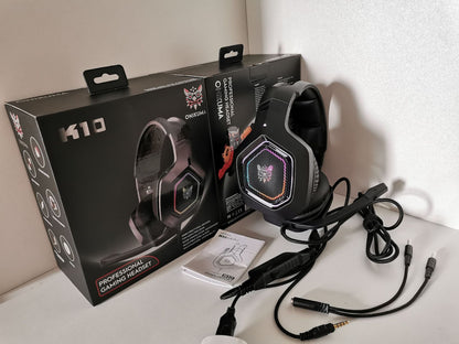 ONIKUMA K10 RGB Gaming Headset With Mic for PC Console Gear
