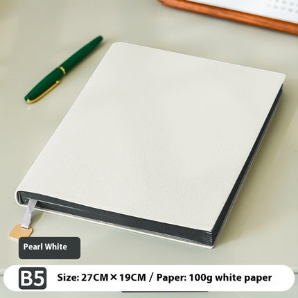 Soft Leather Covered Notebook with Litchi Pattern for Notes
