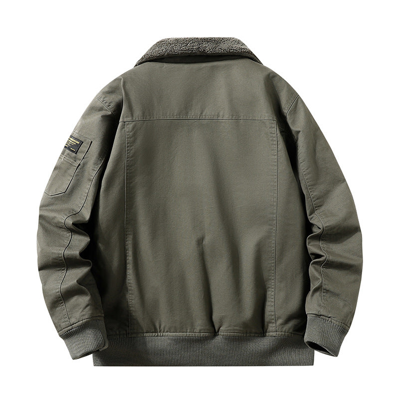 Stylish Winter Fleece-Lined Aviator Jacket – Warm & Trendy