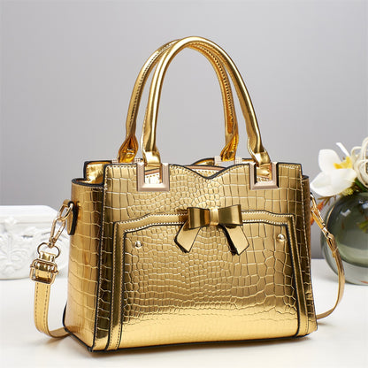 Women's Sleek Tote and Clutch Set with Spacious Capacity