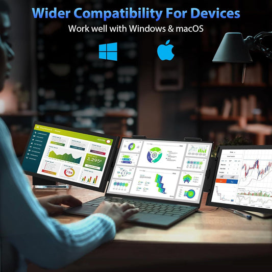 14-Inch Dual-Screen Portable Monitor for Work, Study & Travel Global swanky 1
